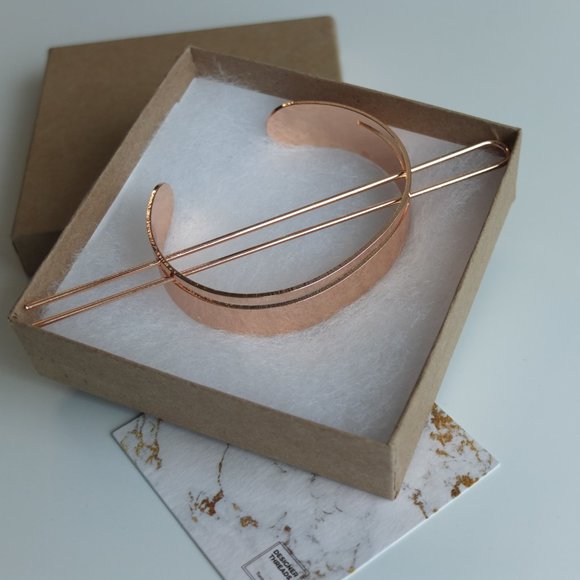 Minimalist High Shine Bun Cuff 3 in 1 - Rose Gold - Picture 7 of 8
